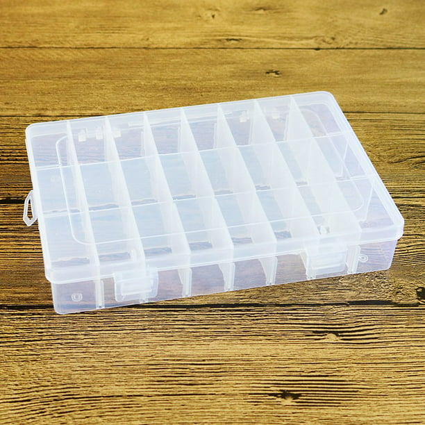 Plastic Storage Box Jewelry Bead Screw Organizer 10/15/24 Container Clear 